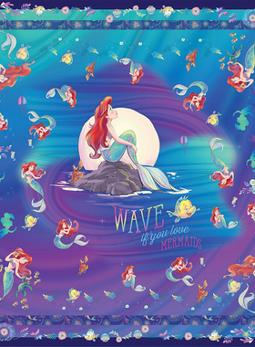 Nai Risa 独+泰国 深邃海洋 人鱼爱丽er 100*100大披肩方巾丝巾