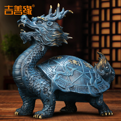 吉善缘《八宝龙龟》铜龙龟摆件 铜四神兽龙头龟家居装饰礼品0645