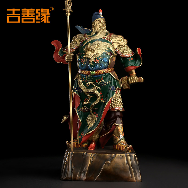 吉善缘 《忠义盖世》纯铜关公摆件 武财神爷佛像招财工艺礼品3302