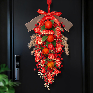 新年装饰柿柿如意挂串过年挂件入户大门喜庆2026新款春节马年挂饰