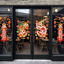 静电门贴新年装 饰玻璃贴纸马年布置2026春节过年窗贴春联窗花对联