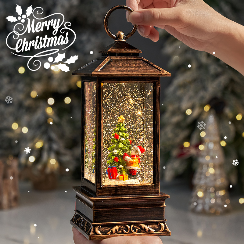 圣诞节儿童礼物圣诞树摆件水晶球小夜灯装饰品耶诞小礼品2025新款