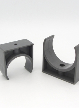 pvcu型管卡卡扣管夹迫码骑马卡墙卡管码202532405063灰色4分1寸