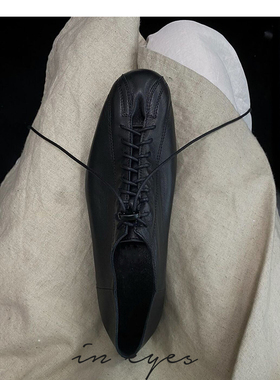 In Eyes 设计师款 西班牙进口羊皮 系带平底德比鞋