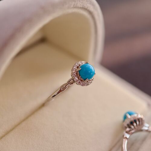 天然美松戒指S925纯银镶