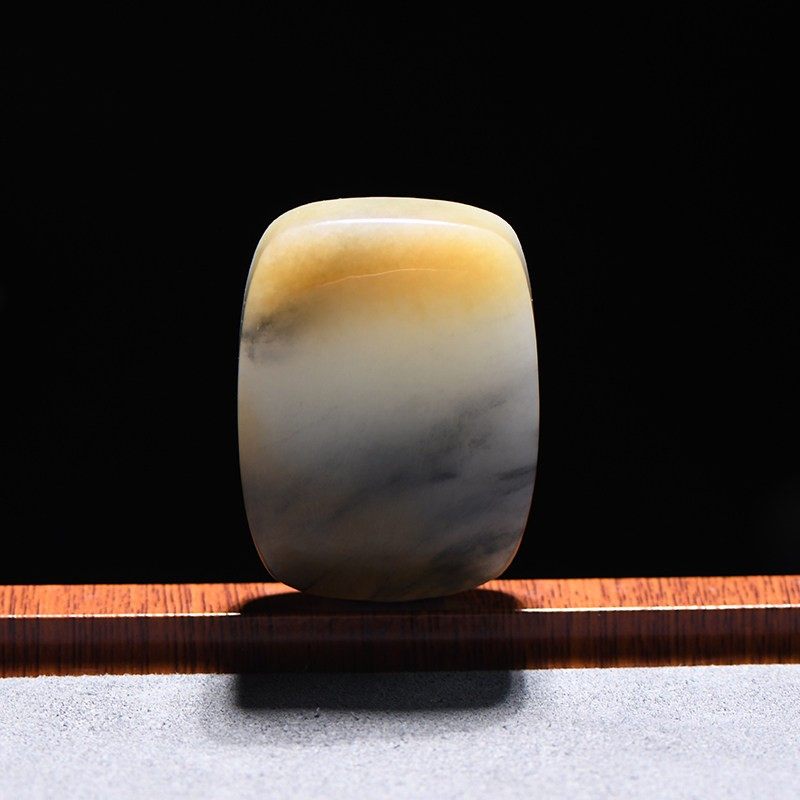 缘鼎玉器天然和田玉吊坠新疆且末楼兰三色平无事牌玉石挂件带证书