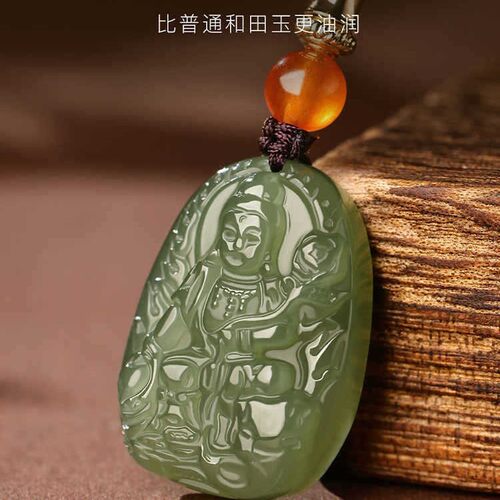 和田玉十二生肖守护神吊坠玉石本命佛普贤文殊菩萨项链本命年护身