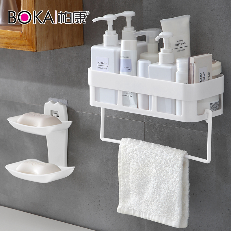肥皂盒吸盘壁挂式浴室卫生间创意免打孔沥水置物架学生双层香皂盒