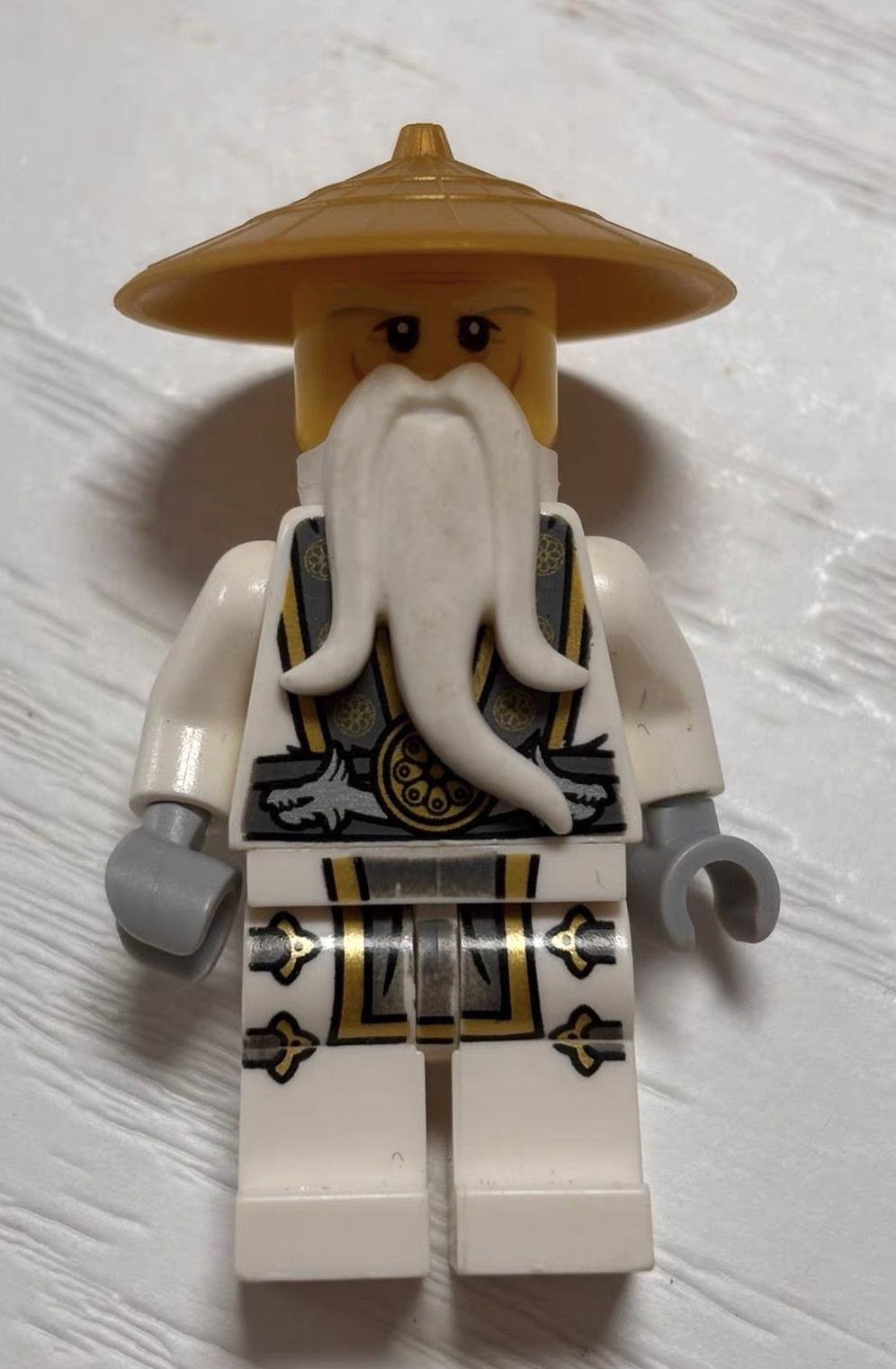 乐高LEGO 幻影忍者njo142 第五季幽灵季金色斗笠帽子吴大师