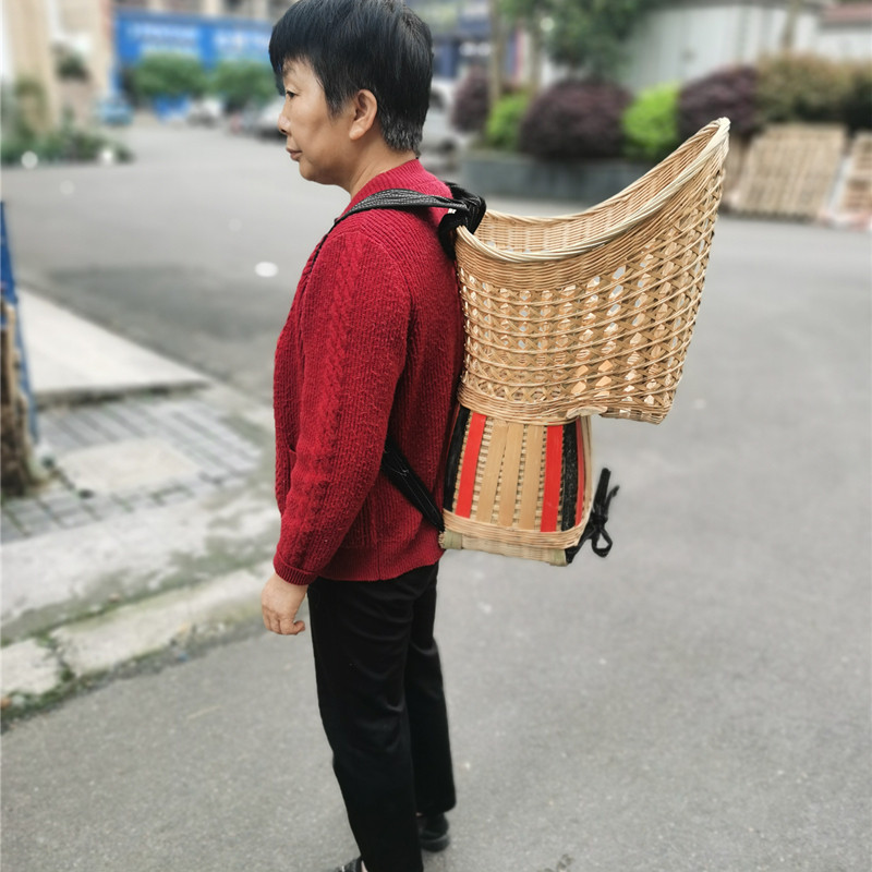 背小孩竹编背篓儿童背篼背娃娃婴儿传统老式凉背筐男女通用结实