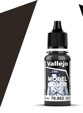 vallejo西班牙AV70862/185黑灰BlackGrey水性模型手涂漆