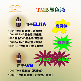 试剂TMB显色液用于HRP底物标记的ELISA和TMB终止液酸性