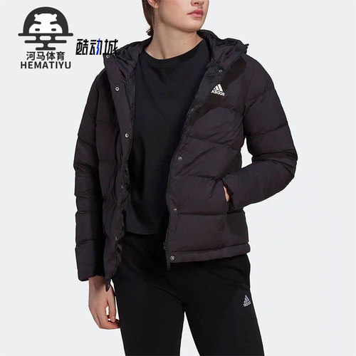 阿迪达斯女士保暖连帽运动外套