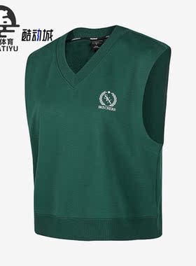 Skechers/斯凯奇正品女子新款V领复古针织背心马甲P423W046-02A2