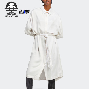 Adidas/阿迪达斯三叶草春季女子休闲长款翻领衬衫IB5791