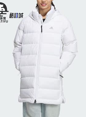 Adidas/阿迪达斯正品MID DOWN J女士连帽保暖羽绒服IL8936