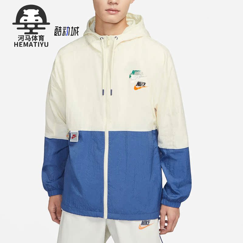 耐克男子宽松连帽复古梭织夹克
