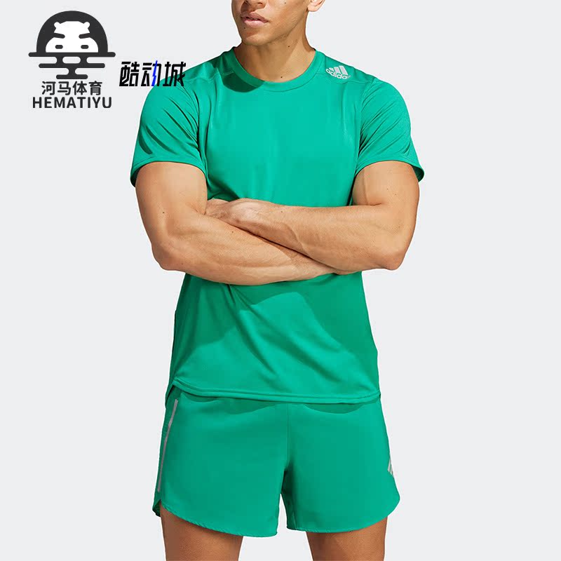 阿迪达斯男子运动短袖