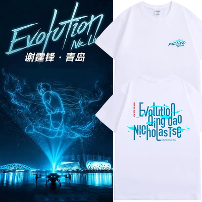 谢霆锋Evolution青岛演唱会同款衣服短袖男女进化巡演纯棉应援T恤