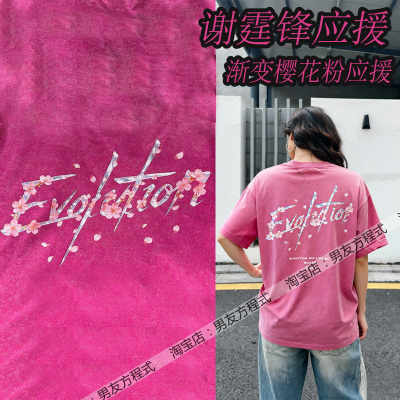 谢霆锋Evolution进化武汉演唱会应援衣服宽松纯棉T恤洗水男女同款