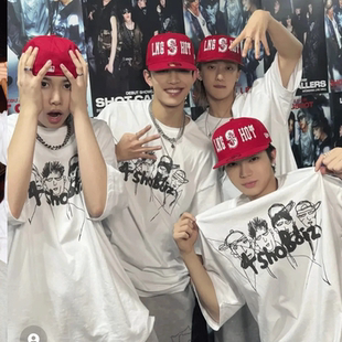 4SHOBOIZMIXTAPE朴宰范男团 同款短袖T恤夏季纯棉半袖潮小众男女