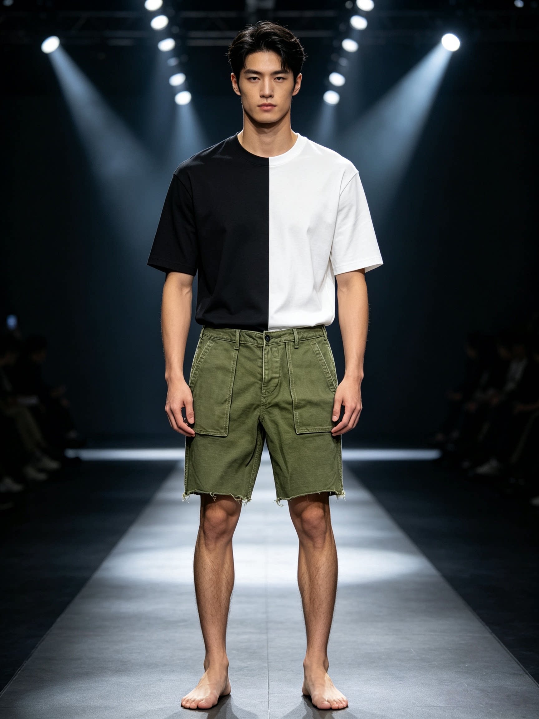 国内现货Abercrombie&Fitch美国正品男装短款墨绿色AF休闲短裤