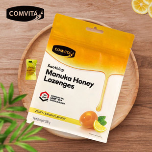 新西兰进口comvita康维他麦卢卡UMF10+蜂蜜糖喉糖柠檬味300g
