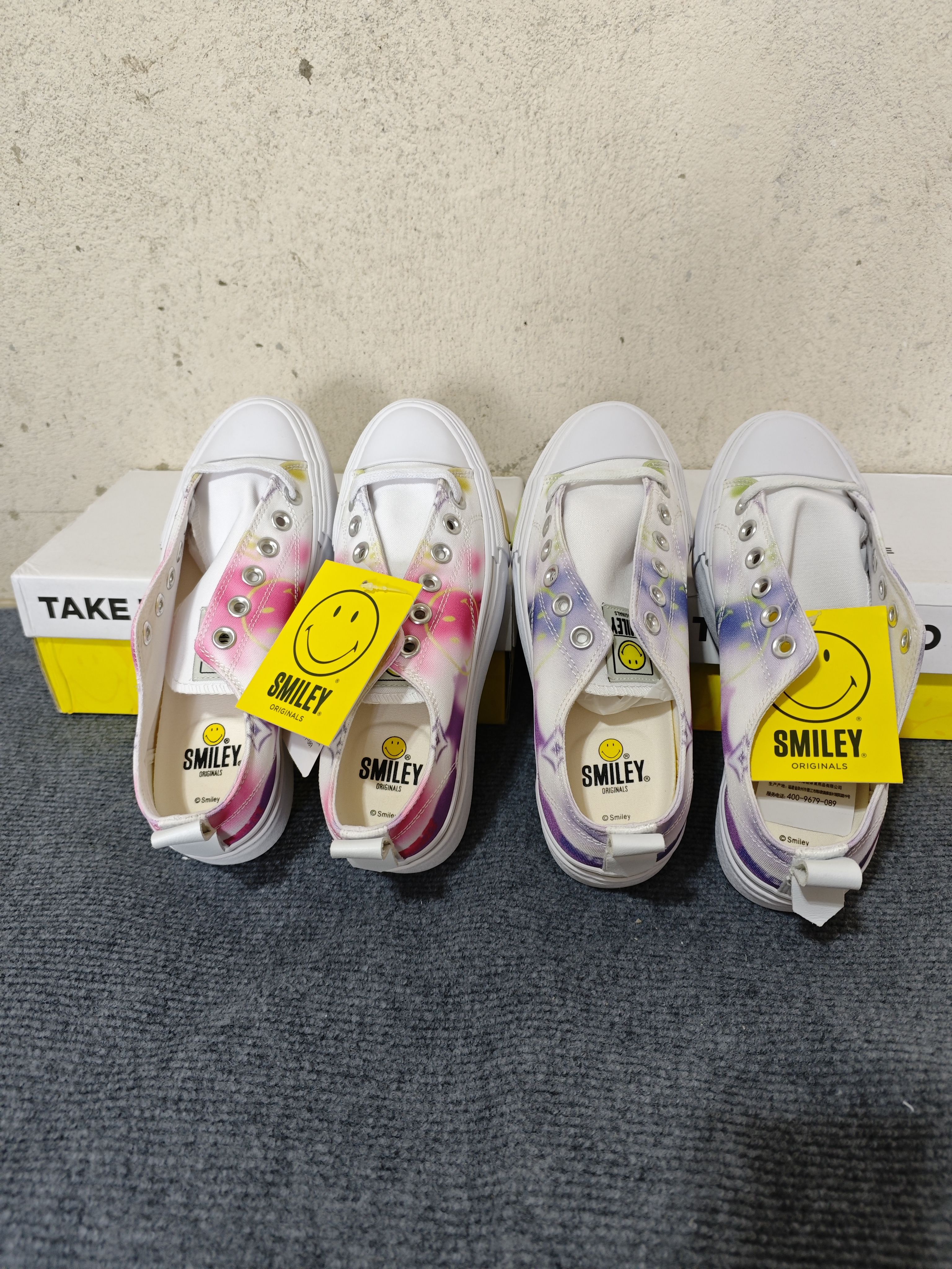 smiley笑脸鞋018明星同款潮牌撤柜品牌折扣帆布鞋男女同款鞋36码