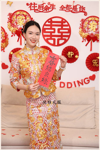 优雅礼服纯手工绣量身定制裙褂