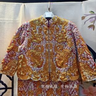 胖mm孕新娘结婚 大码 200斤可试穿81 手绣小褂皇龙凤褂裙褂 出租