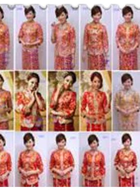 花呗押金专拍 手绣龙凤褂 裙褂 金银线手工褂 传统刺绣结婚 新娘