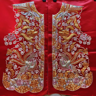 现货 全新定制 全新出租头褂 传统纯手绣手工龙凤褂大五福裙褂015