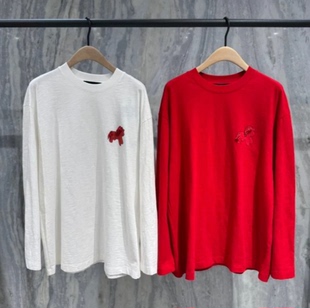 长袖 秦岚同款 正品 马年系列串珠刺绣MBF1TEE031 T恤2026春新品