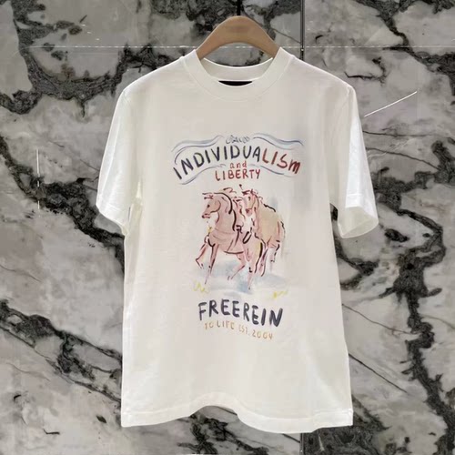 正品短袖T恤2026春新品生肖马年系列彩绘印花圆领棉质MBF1TEE021