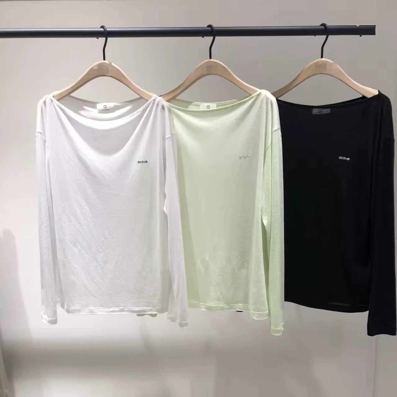 【active系列】正品露肩T恤2026夏新品天丝亚麻轻透MBF2TEE050