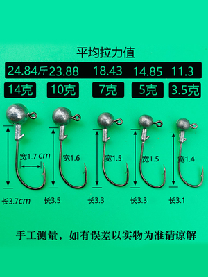 路亚翘嘴4强软槽鳜血t很猛竞技版倍加沟鲈鱼铅头钩打扁大勾门饵钓