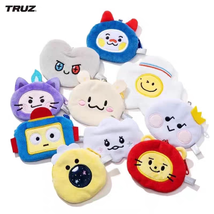【正品清仓】TRUZ毛绒脸型零钱包挂件化妆饰耳机收纳包袋TREASURE