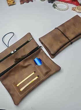 851皮革面保湿层精美时尚简约手卷包烟丝包折叠款收纳包小皮革包