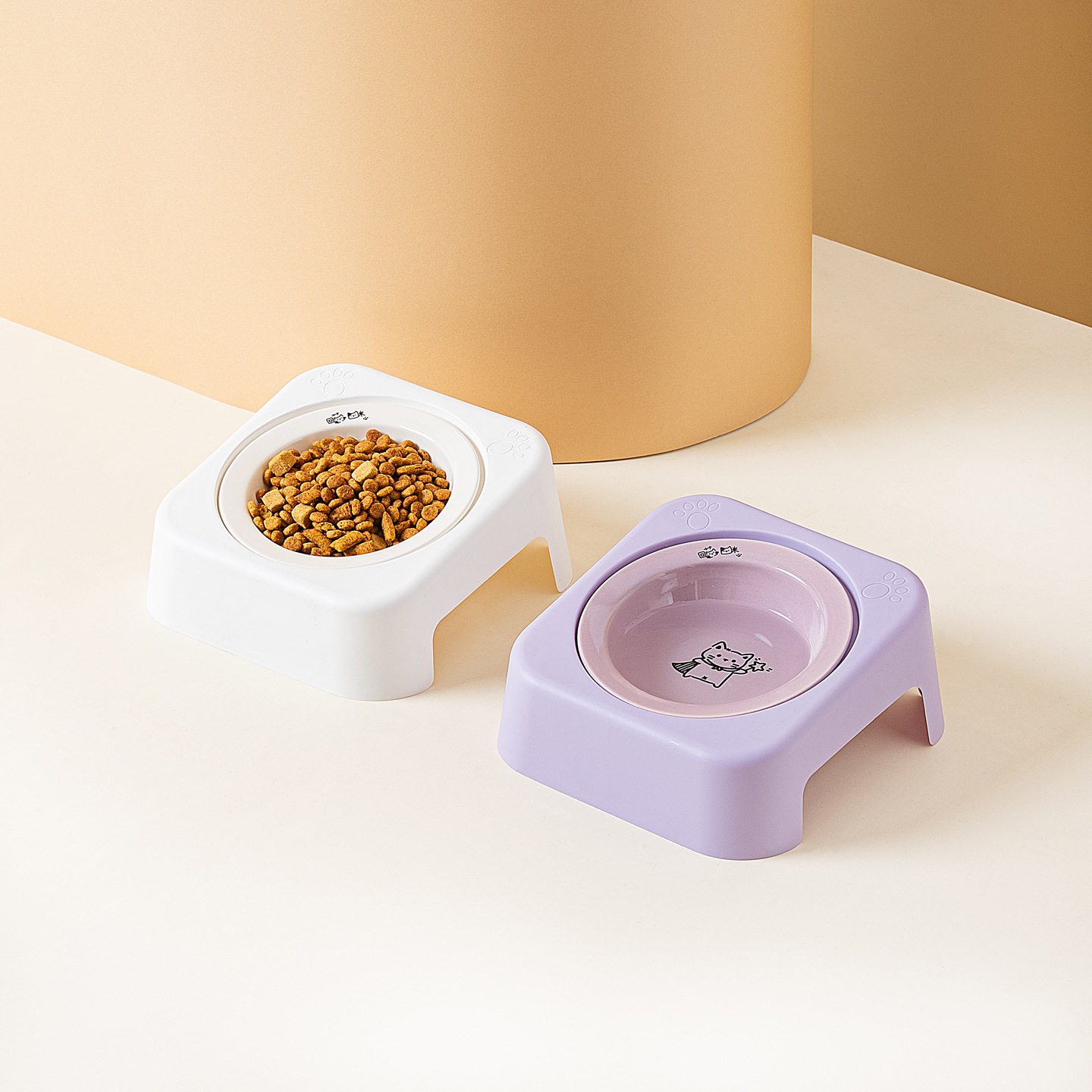 王小乖 可爱食盆护颈陶瓷猫水碗宠物碗猫碗碗架斜口猫粮碗喝水碗,宠物/宠物食品及用品,猫狗碗/慢食碗,淘宝优惠券,粉丝福利购,淘宝优惠卷