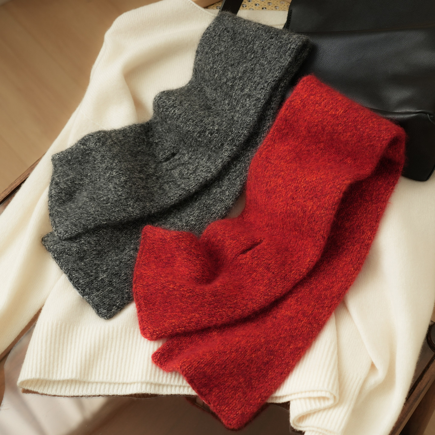 25桑蚕丝75羊绒女士围巾