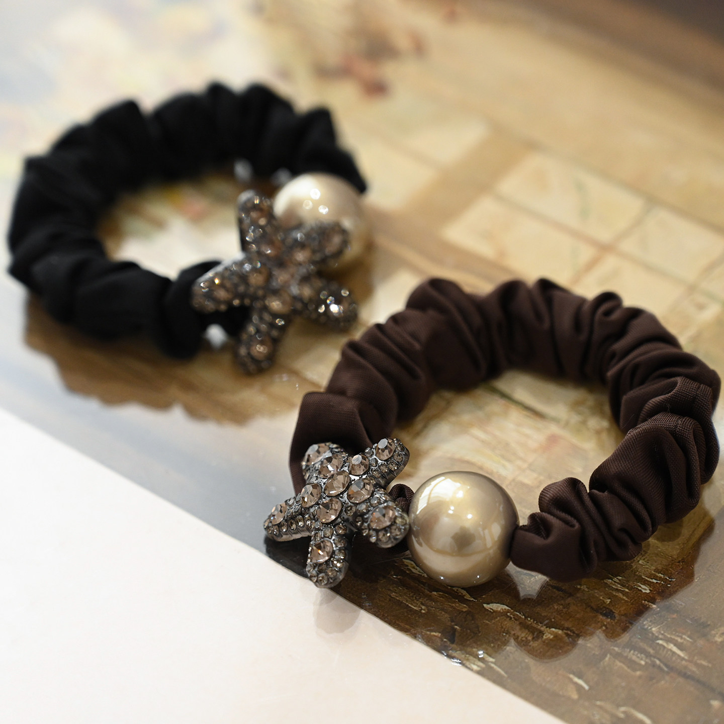 发绳 气质美拉德色系海星花朵大肠发圈 弹力头绳 扎头发皮圈发绳,饰品/流行首饰/时尚饰品新,发饰,淘宝优惠券,粉丝福利购,淘宝优惠卷