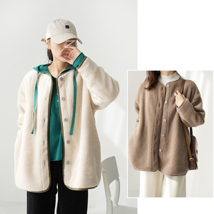 冬款 清庫 女士仿羊羔絨夾棉棉服外套 絎縫絲棉保暖棉衣