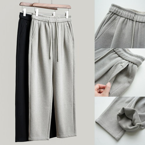 复合一体绒男士微锥保暖卫裤