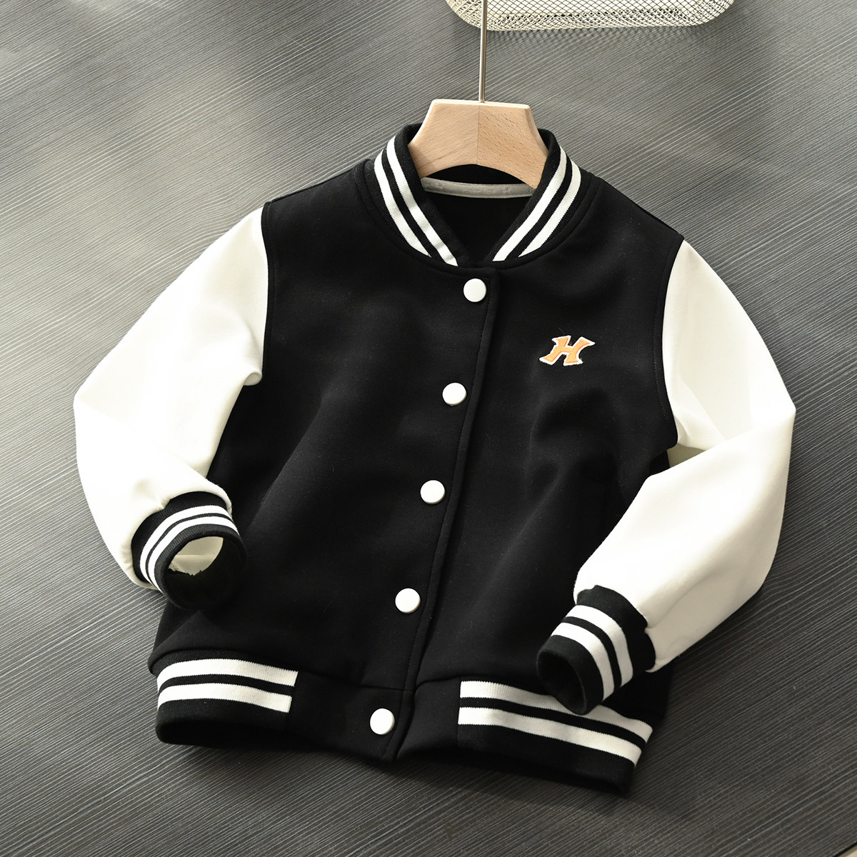 아동용 야구 유니폼 부드럽고 편안한 스포츠 재킷 중대형 아동 가디건 탑 교복 아동복 봄 가을 스타일