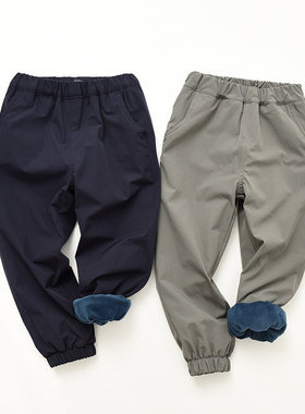 校裤 儿童加绒棉裤 男童女童运动长裤 180中大童秋冬款童装