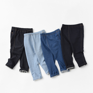 小童长裤 好面料好做工 男童女童弹力 儿童仿牛仔打底裤 春秋 A类