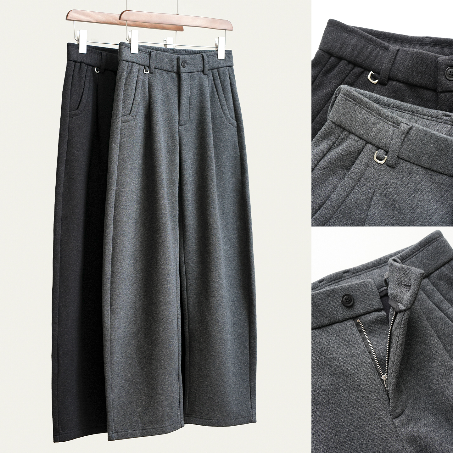 含绵羊毛男士复合一体绒休闲裤