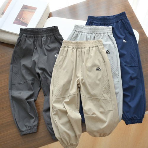 透气网眼儿童薄款运动裤