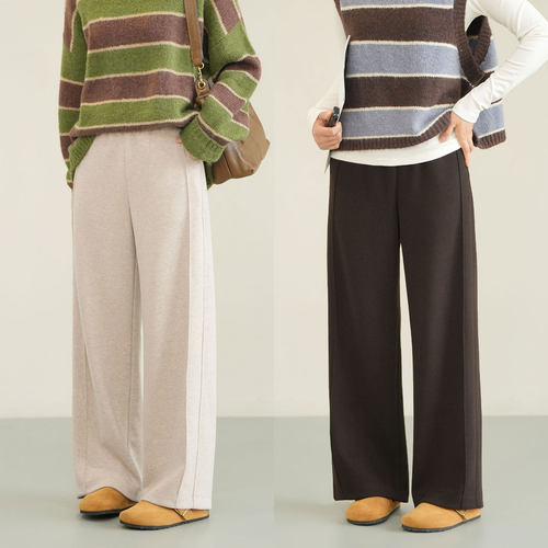 女士休闲裤窄版直筒五星裤