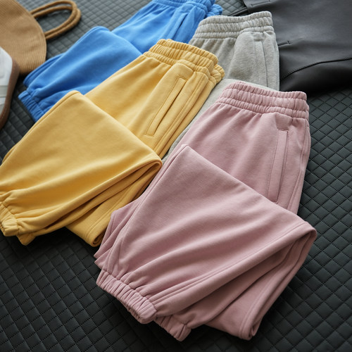 精棉毛圈女士收口卫裤